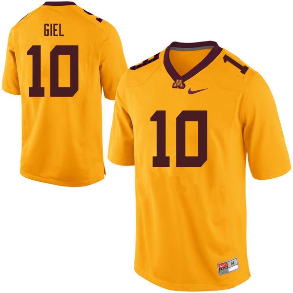 Men #10 Paul Giel Minnesota Golden Gophers College Football Jerseys Sale-Gold